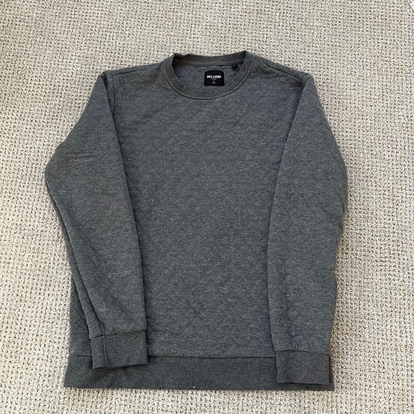 ONLY & SONS Other - Grey Quilted Crew Neck